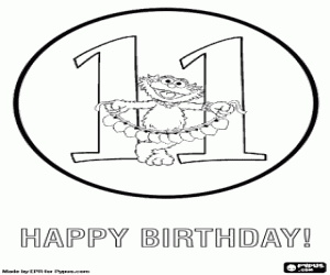 για ζωγραφική Έντεκα γενέθλια με τη ζωή και τις καρδιές