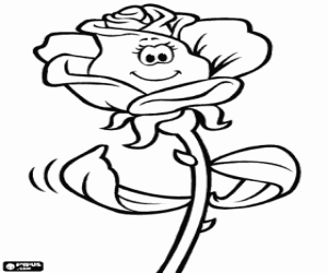 για ζωγραφική Όμορφη τριαντάφυλλο με αγκάθια