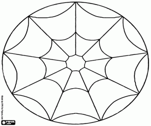 για ζωγραφική Απλή Μάνταλα με ένα ιστός αράχνης