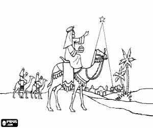 για ζωγραφική Αστέρι της Βηθλεέμ και οι τρεις μάγοι