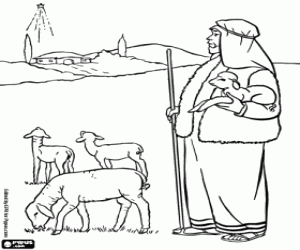 για ζωγραφική Αστέρι της Βηθλεέμ και ποιμήν