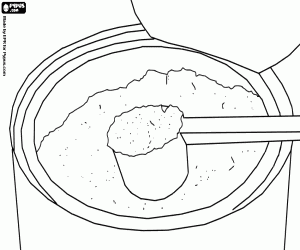 για ζωγραφική Γάλα σε σκόνη με ένα κουτάλι