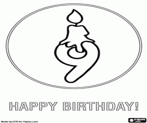 για ζωγραφική Για ένατη χαρούμενα γενέθλια