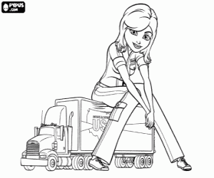 για ζωγραφική Γιγάντικα πάνω από ένα φορτηγό