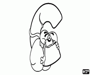 για ζωγραφική Γράμμα C με το πονηρό ποντικάκι