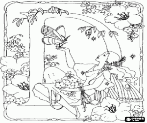 για ζωγραφική Γράμμα D στον κήπο της Νεράιδας