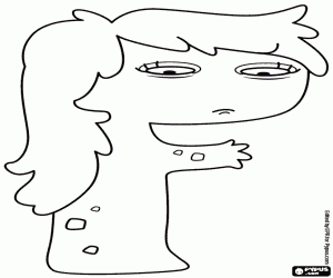 για ζωγραφική Γράμμα F, ένα τέρας στο προφίλ