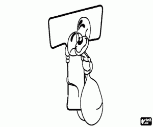 για ζωγραφική Γράμμα T με το πονηρό ποντικάκι