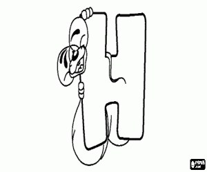 για ζωγραφική Γράμμα Η με τα πονηρά ποντικάκι