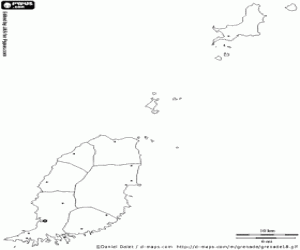 για ζωγραφική Γρενάδα χάρτη