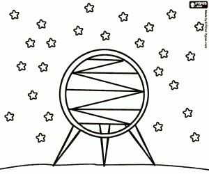 για ζωγραφική Διαστημικό σταθμό σε έναν πλανήτη