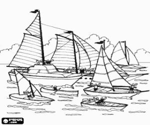 για ζωγραφική Διαφορετικοί τύποι σκαφών