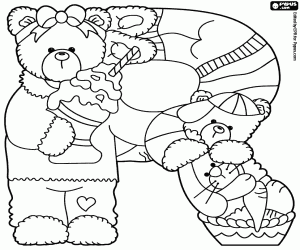 για ζωγραφική Δύο αρκούδες και ένα κουνέλι, το γράμμα R