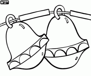 για ζωγραφική Δύο μικρά κουδούνια των Χριστουγέννων
