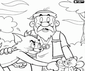 για ζωγραφική Ειρήνη προσπάθεια μεταξύ Τομ και Τζέρι