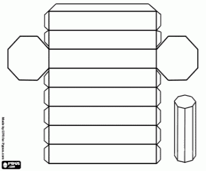 για ζωγραφική Ενός κανονικού πρίσματος οκταγωνικό