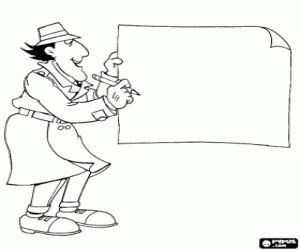 για ζωγραφική Επιθεωρητής Σαΐνης, χαρτί και μολύβι