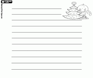 για ζωγραφική Επιστολή με Pypus και χριστουγεννιάτικο δέντρο