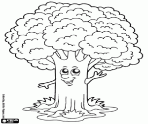 για ζωγραφική Ευτυχισμένη δέντρο