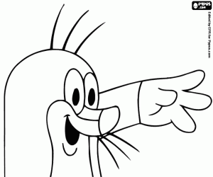 για ζωγραφική Ευτυχισμένος χαιρετισμός του μικρού τυφλοπόντικα