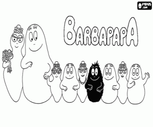 για ζωγραφική Η Barbapapa οικογένεια