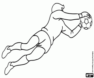 για ζωγραφική Η αγωγή του ποδοσφαίρου τερματοφύλακας