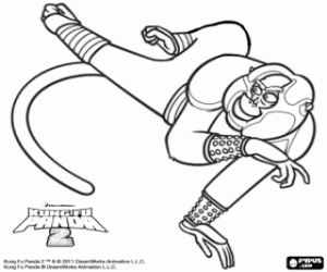 για ζωγραφική Η ακροβατική Δάσκαλος Πίθηκος