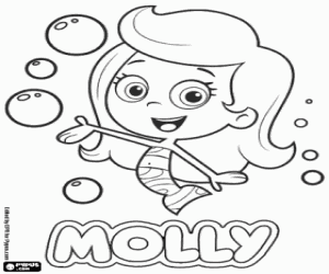 για ζωγραφική Η γοργόνα Molly του Bubble Guppies