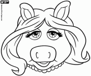 για ζωγραφική Η μάσκα του Miss Piggy