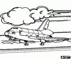 για ζωγραφική Η προσγείωση του διαστημικού λεωφορείου