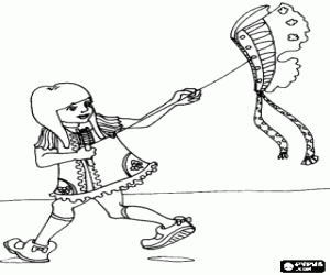 για ζωγραφική Η πτήση ενός χαρταετού