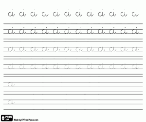 για ζωγραφική Η συλλαβή CI να γράψει