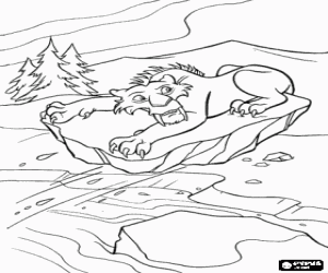 για ζωγραφική Η τίγρη Ντιέγκο σε κίνδυνο