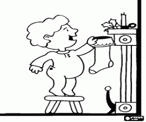 για ζωγραφική Η ψευδαίσθηση της παιδί την παραμονή των Χριστουγέννων