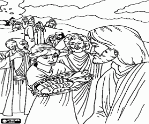 για ζωγραφική Θαύμα της άρτους και ψάρια