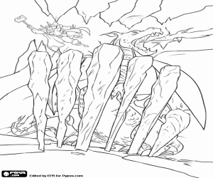 για ζωγραφική Θορ και ο παγιδευμένος δράκος