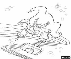 για ζωγραφική Θωρ και του ισχυρών σφυρί