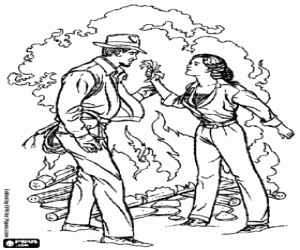 για ζωγραφική Ιντιάνα Τζόουνς και η Μάριον