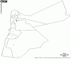 για ζωγραφική Ιορδανία χάρτη