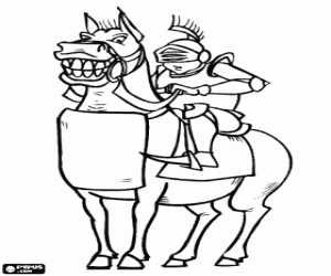 για ζωγραφική Ιππότης με θωράκιση άλογο