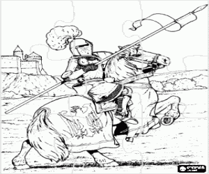 για ζωγραφική Ιππότης με θωράκιση παζλ