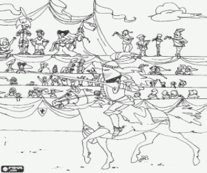 για ζωγραφική Ιππότης σε μια μεσαιωνική τουρνουά