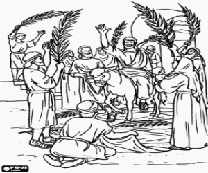 για ζωγραφική Καλώς ορίσατε στον Ιησού στα Ιεροσόλυμα