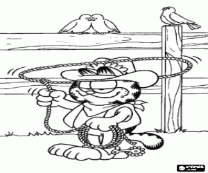 για ζωγραφική Καουμπόη που ονομάζεται Garfield