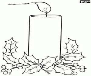 για ζωγραφική Κεντρικό με χριστουγεννιάτικο κερί