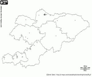 για ζωγραφική Κιργιζία χάρτη