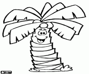 για ζωγραφική Κοκοφοίνικα παλάμη, φοίνικα με καρύδες