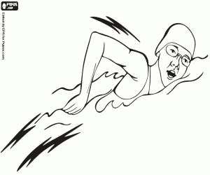 για ζωγραφική Κολύμπι, πρώτο μέρος της ένα τρίαθλο