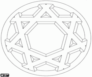 για ζωγραφική Κυκλική Μάνταλα του Έσερ στυλ