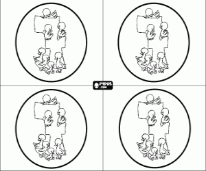 για ζωγραφική Κόμμα κάρτες για επτά γενέθλια